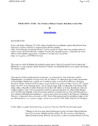 Page 1 of 67 OPERATION AURE 7/21/2008
