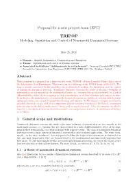 Proposal for a New Project Team (EPC) TRIPOP