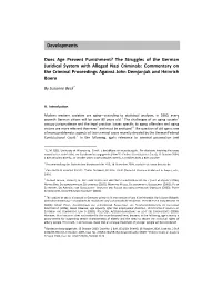 Developments Does Age Prevent Punishment? the Struggles of The