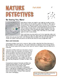 Nature Detectives: Be Seeing You, Mars!