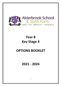 Year 8 Key Stage 4 OPTIONS BOOKLET 2021