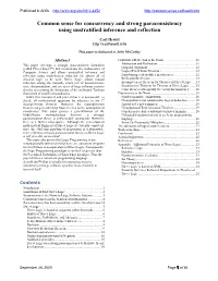 Common Sense for Concurrency and Strong Paraconsistency Using Unstratified Inference and Reflection