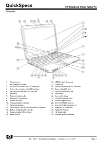 HP Elitebook 2760P Tablet PC Overview