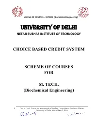 Master of Technology in Biochemical Engineering