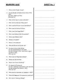 Muirkirk Historical Quiz & Answers