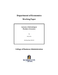Samuels on Methodological Pluralism in Economics