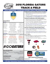 2018 Florida Gators Track & Field