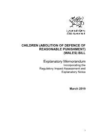 Explanatory Memorandum Incorporating the Regulatory Impact Assessment and Explanatory Notes