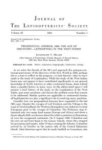 LEPIDOPTERA in the WEST Indiesl