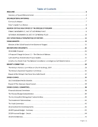 Table of Contents WELCOME