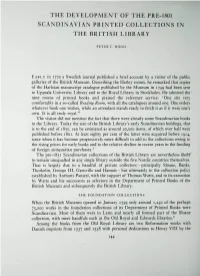 The Development of the Pre-1801 Scandinavian Printed Collections in the British Library
