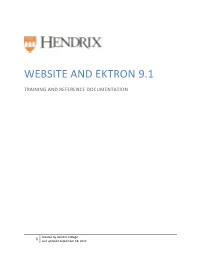 Website and Ektron 9.1