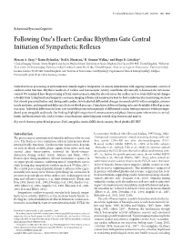 Cardiac Rhythms Gate Central Initiation of Sympathetic Reflexes