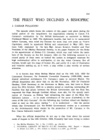 The Priest Who Declined a Bishopric