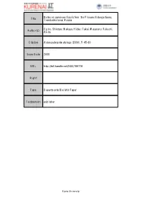 Title Notes on Carnivore Fossils from the Pliocene Udunga Fauna