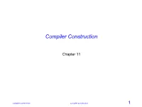 Compiler Construction