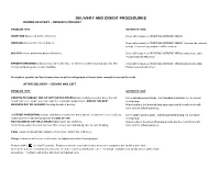 Delivery and Credit Procedures During Delivery – Driver Is Present