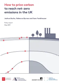 How to Price Carbon to Reach Net-Zero Emissions in the UK