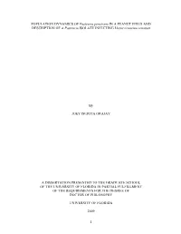 POPULATION DYNAMICS of Pasteuria Penetrans in a PEANUT FIELD and DESCRIPTION of a Pasteuria ISOLATE INFECTING Mesocriconema Ornatum
