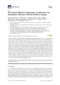 The Optical Effective Attenuation Coefficient As an Informative