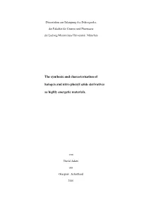 The Synthesis and Characterisation of Halogen and Nitro Phenyl Azide