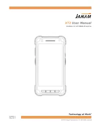 XT2 Windows 10 Iot Mobile Enterprise User Manual