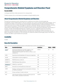 Blueprint Genetics Comprehensive Skeletal Dysplasias and Disorders