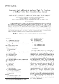 Comparison Study and Sensitivity Analysis of Flight Test Techniques for Air Data Position Error Correction in Small Aircraft