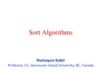 Sorting Algorithms