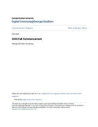 2020 Fall Commencement