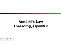 Amdahl's Law Threading, Openmp