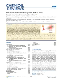 Stimulated Raman Scattering: from Bulk to Nano Richard C