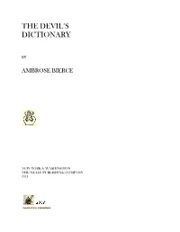 The Devil's Dictionary