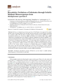 Biocatalytic Oxidations of Substrates Through Soluble Methane Monooxygenase from Methylosinus Sporium 5