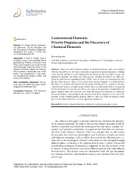 Controversial Elements: Priority Disputes and the Discovery of Citation: H