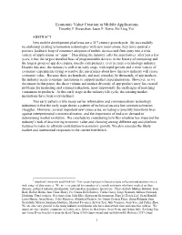 Economic Value Creation in Mobile Applications Timothy F