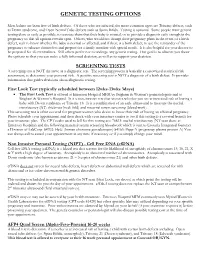Genetic Testing Options