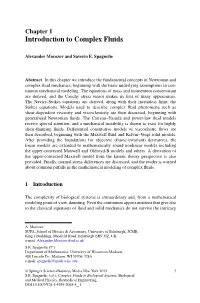 Introduction to Complex Fluids