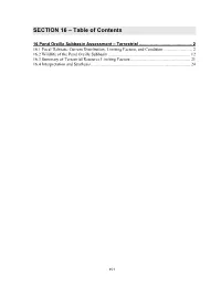 SECTION 16 – Table of Contents
