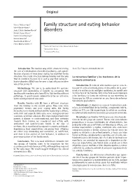Family Structure and Eating Behavior Disorders