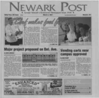 Major Project Proposed on Del. Ave. Vending Carts Near Campus Approved