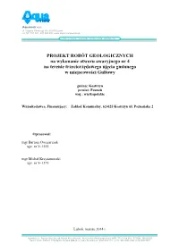 Projekt Prac Geologicznych