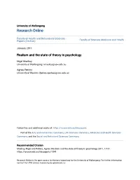 Realism and the State of Theory in Psychology