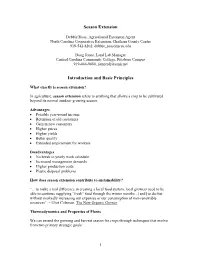 Season Extension Introduction and Basic Principles