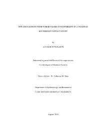 Snp Associations with Tuberculosis Susceptibility in a Ugandan