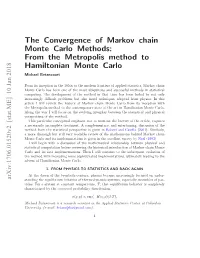 The Convergence of Markov Chain Monte Carlo Methods 3