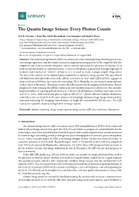 The Quanta Image Sensor: Every Photon Counts