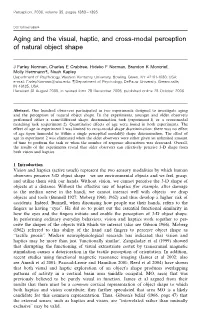 Aging and the Visual, Haptic, and Cross-Modal Perception of Natural Object Shape
