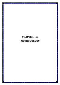 Chapter - Iii Methodology