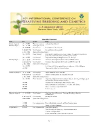 Schedule Overview